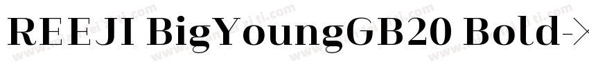 REEJI BigYoungGB20 Bold字体转换